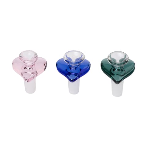 Human Grade | 14mm Heart Bowl | Assorted Colors