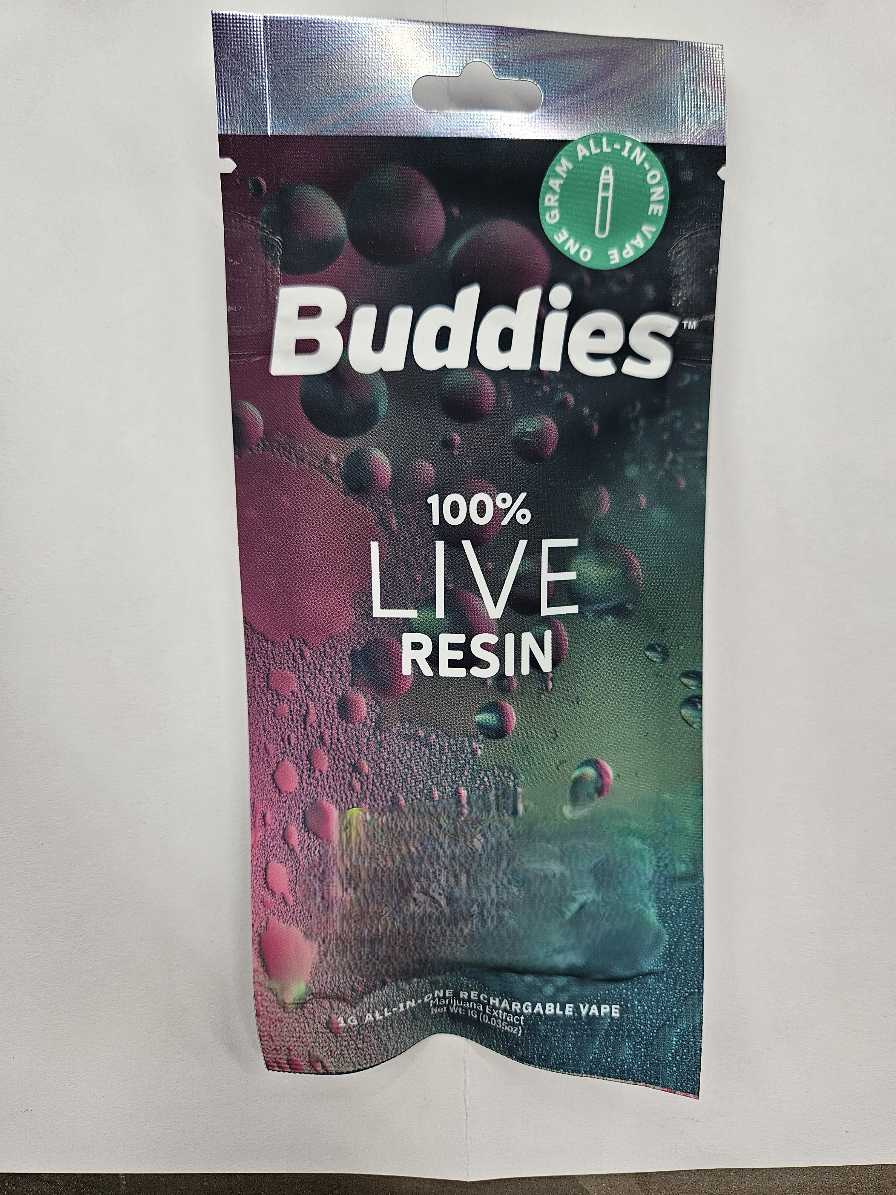 Buddies | NW N LTR Live Resin AIO Vape | 1g