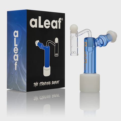 Aleaf Glass - Standing Bubbs Blue