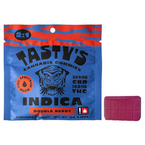 Double Berry 2:1 THC:CBD 100MG Gummy (Tasty's)