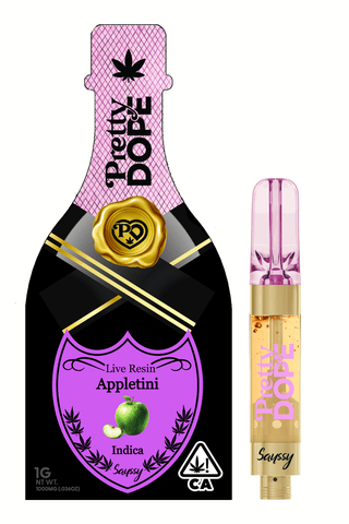 KB - PRETTY DOPE - LIVE RESIN VAPE - APPLETINI - 1G