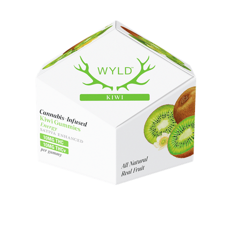Wyld | Gummies | Kiwi | Sativa 100mg THC 100mg THCV