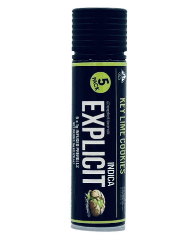 EXPLICIT - INFUSED PREROLL MULTIPACK - KEY LIME COOKIES - 5G