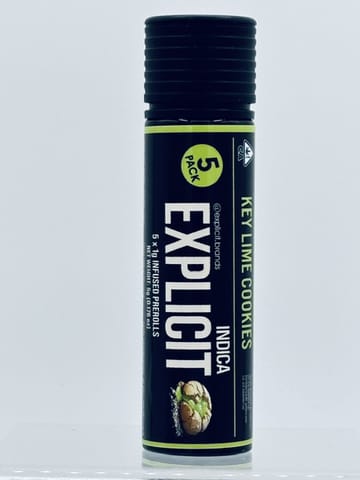 EXPLICIT - INFUSED PREROLL MULTIPACK - KEY LIME COOKIES - 5G
