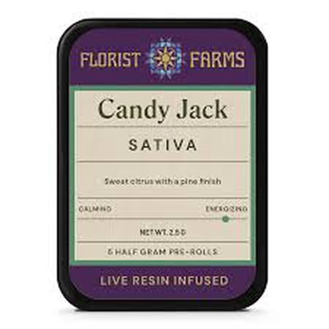 Florist Farms | Infused Live Resin Candy Jack | 1/2 Gram Joints | 5pk