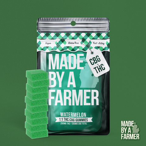 Made By A Farmer Watermelon 1:1 THC:CBG Gummies 200mg