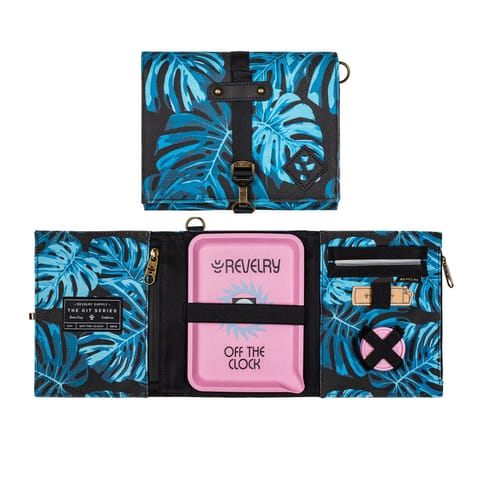 Revelry | The Rolling Kit ( Monstera ) Smell Proof Bag W/ Smoking Essentials
