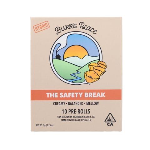 Burr's Place | The Safety Break (H) | .7g x 10 Preroll Joints