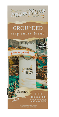 1ml Spinner Vape - Grounded - Zanzibar - Papaya Peach (Indica)