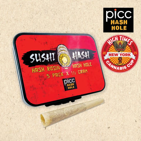 Sushi Hash - Hash Hole | MAC Diesel x Motorbreath Rosin | .5g 5pk Infused Preroll