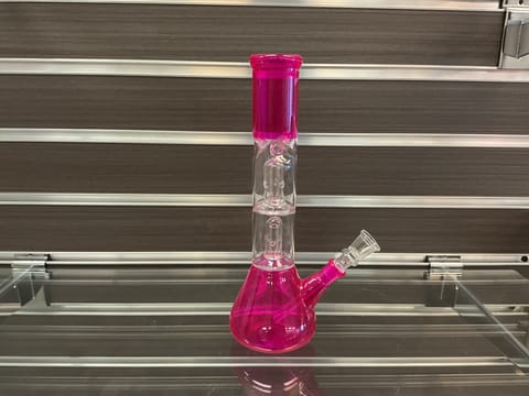 Classic Pink 2 Chamber Bong