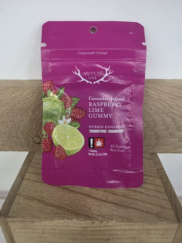WYLD | 100MG | Raspberry Lime (1:1) CBD Single Gummy
