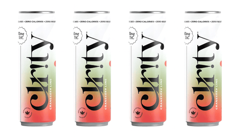 Clr!ty - 10mg THC Seltzer - 12oz - Cranberry Lime - 4 Pack