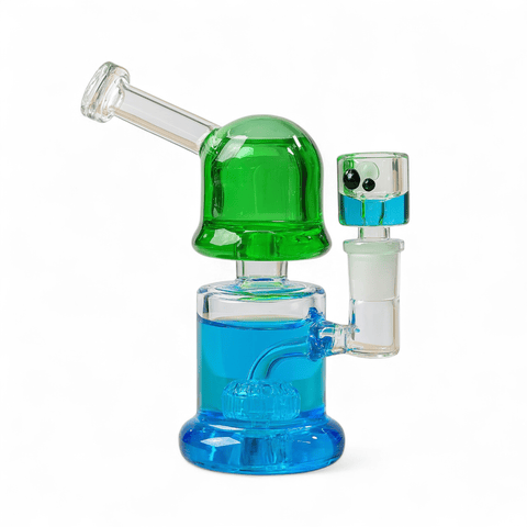 Cheech Glass - Green Blue  Glyserin Freezable Mini Waterpip