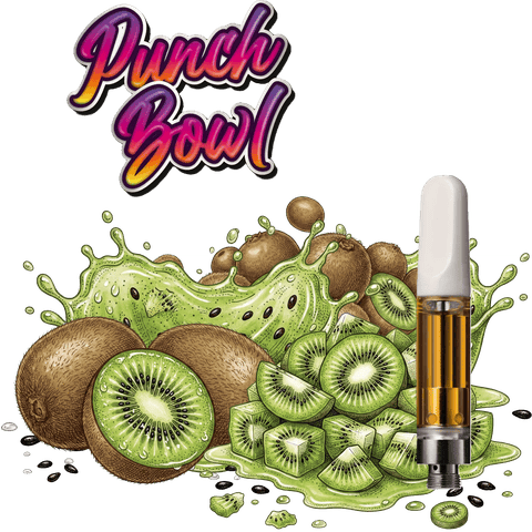 PUNCH BOWL | FLAVORED CARTRIDGE | KILLER KIWI | INDICA | 1 GRAM | 510 THREAD