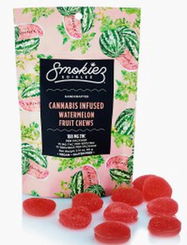 Smokiez | Sweet Watermelon | Hybrid |100mg | THC Fruit Chews