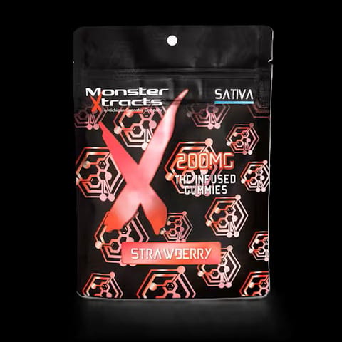 GUMMY - STRAWBERRY - 20mg/pc - MONSTER X