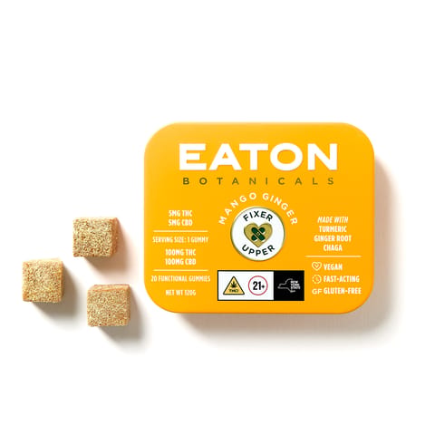 Eaton Botanicals | Fixer Upper Mango Ginger 1:1 THC:CBD | Edibles | 100mg 20-pack