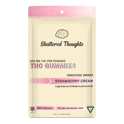 Strawberry Cream 200mg Gummies | Shattered Thoughts