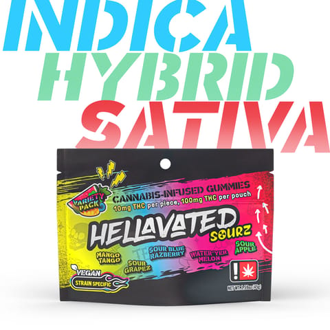 Hellavated Gummies | Variety Pack Sour 100mg