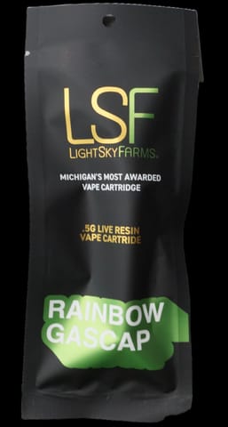 LSF Rainbow Gascap #9 Live Resin Ceramic Vape Cart 0.5g
