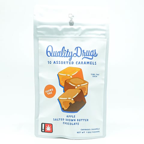 Quality Drugs - Assorted Caramel - 100mg THC 10pk