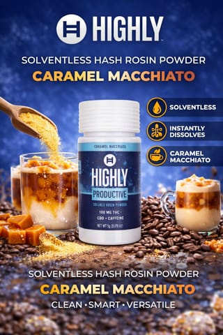 Highly Productive - Caramel Macchiato (1:1:1 THC/CBD/Caffeine)