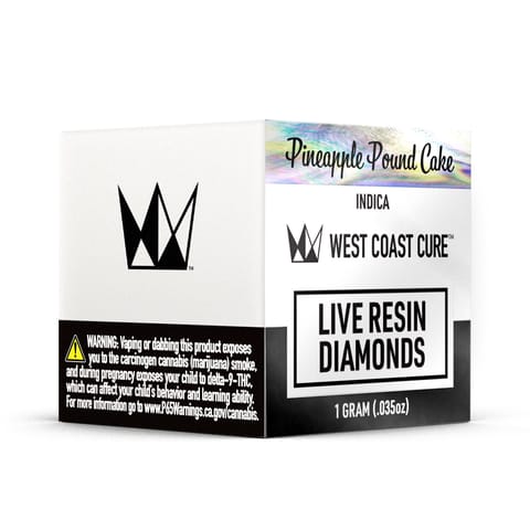 KB - WEST COAST CURE - LIVE RESIN DIAMONDS - PINEAPPLE POUND CAKE - 1G