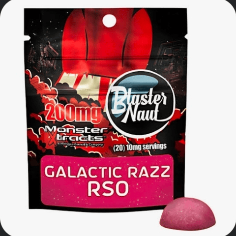 Galactic Razz | Monster Xtracts | Blaster Naut 200mg | RSO Gummy