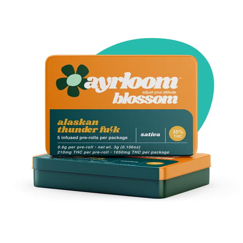 Ayrloom | Alaskan Thunder Fuck | Infused Preroll 5pk | 3g