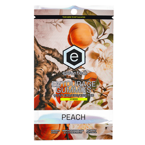 Rare - 100mg - Peach ENTOURAGE (H) - 1:1:1:1 CBD:CBG:CBN:THC