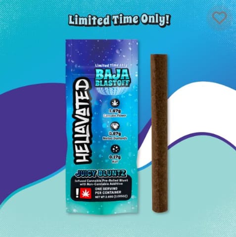 Hellavated | Baja Blastoff | 2.5G | Flavored | Infused Juicy Bluntz