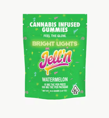 Bright Lights | Jell'n Watermelon | Gummies | Hybrid | 10pk | 100mg