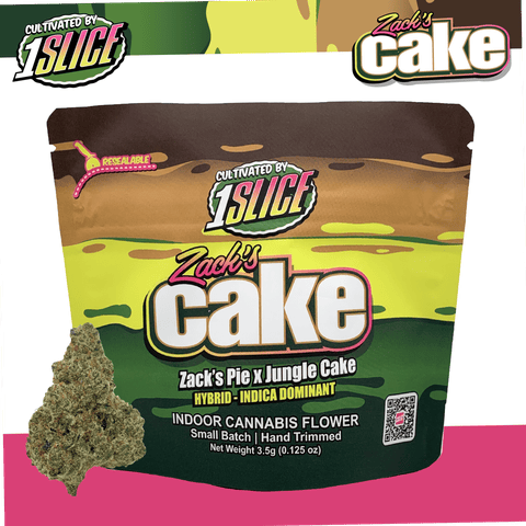 1slice - Zack's Cake - Indica Flower - 3.5g