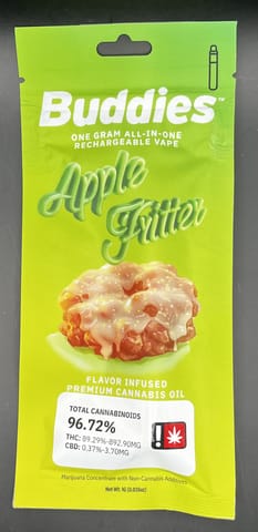 Buddies | Apple Fritter Botanical All-In-One Distillate Vape | 1g
