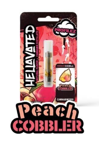 Hellavated | Vape Cart. | - Peach Cobbler | 1g 510