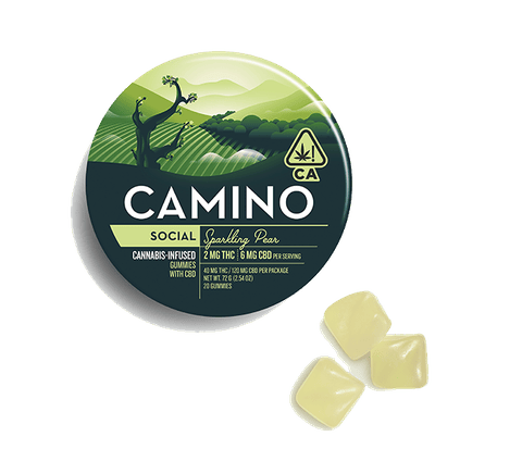 Camino | Sparkling Pear (1:3) | 2mg THC / 6mg CBD x 10 Gummies