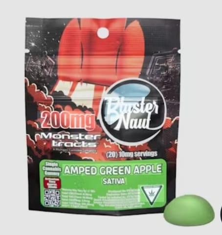 Amped Green Apple | Blaster Naut | 200mg Gummy