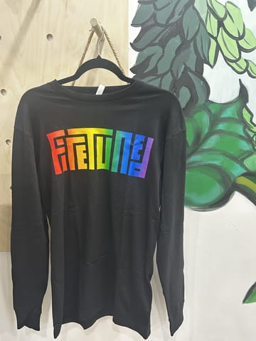Cotton Heritage / Long Sleeve / Black (Rainbow) / Medium