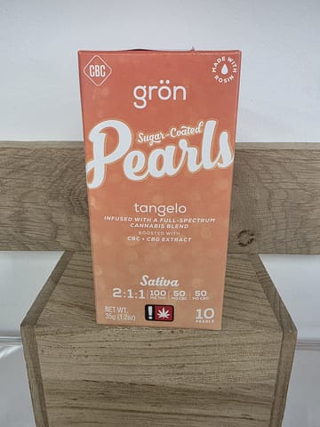 Grön | 100MG | Tangelo 2:1:1 THC/CBG/CBC (Sativa) Pearls | 10pk