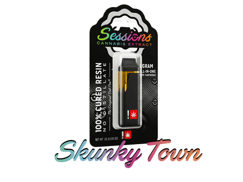 CURED RESIN CARTRIDGE | SKUNKY TOWN | HYBRID | 1 GRAM | DISPOSABLE
