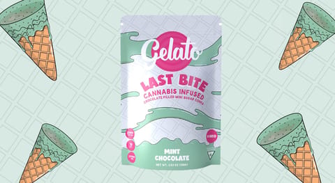 Gelato Mint Chocolate Last Bite Cones 200mg