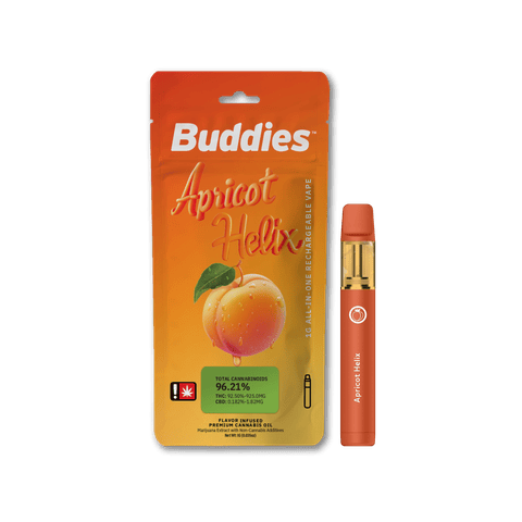 Apricot Helix 1g Flavored Disposable Cartridge (Buddies)