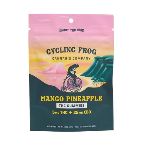 Mango Pineapple Gummies | 10ct Bag | Cycling Frog |
