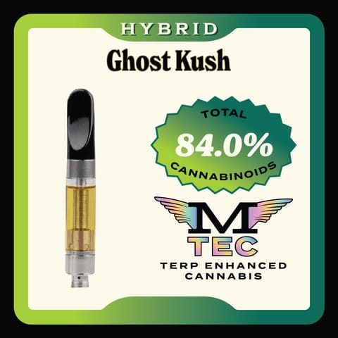 Ghost Kush 1G Cured Resin Cartridge (Mule)