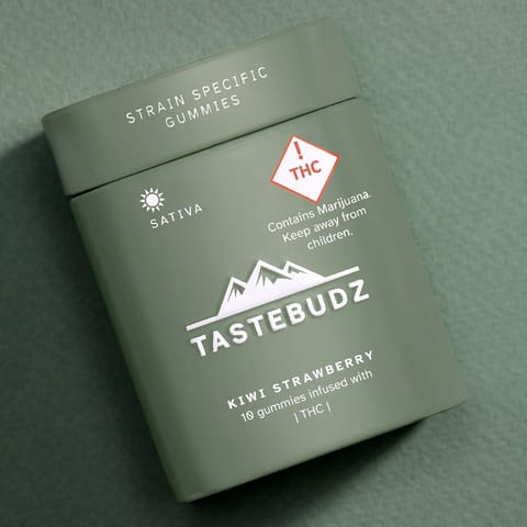 Taste Budz Rosin Gummies Kiwi Strawberry Sativa 100mg