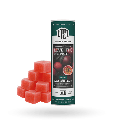 Live D9 THC Gummies | Passion fruit (Indica) - 20 count