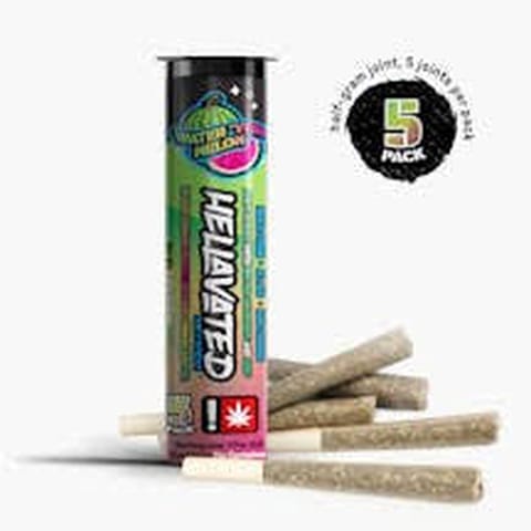 Juicy Stickz WaterYer Melon 5pk Infused Preroll (Hellavated)