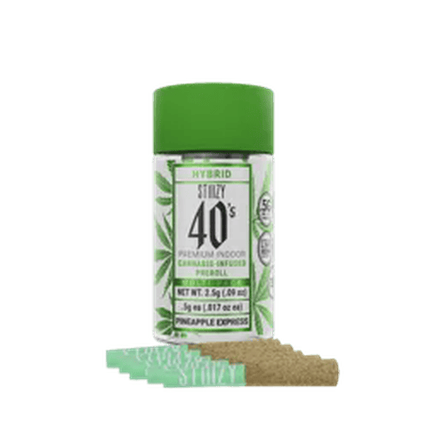 STIIIZY 40's | Pineapple Express (H) | .5g x 5 Infused Preroll Joints