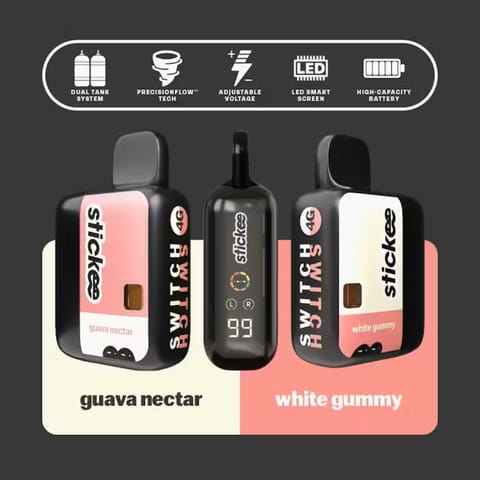 Stickee 4G Live Resin x Liquid Diamonds - Guava Nectar & White Gummy